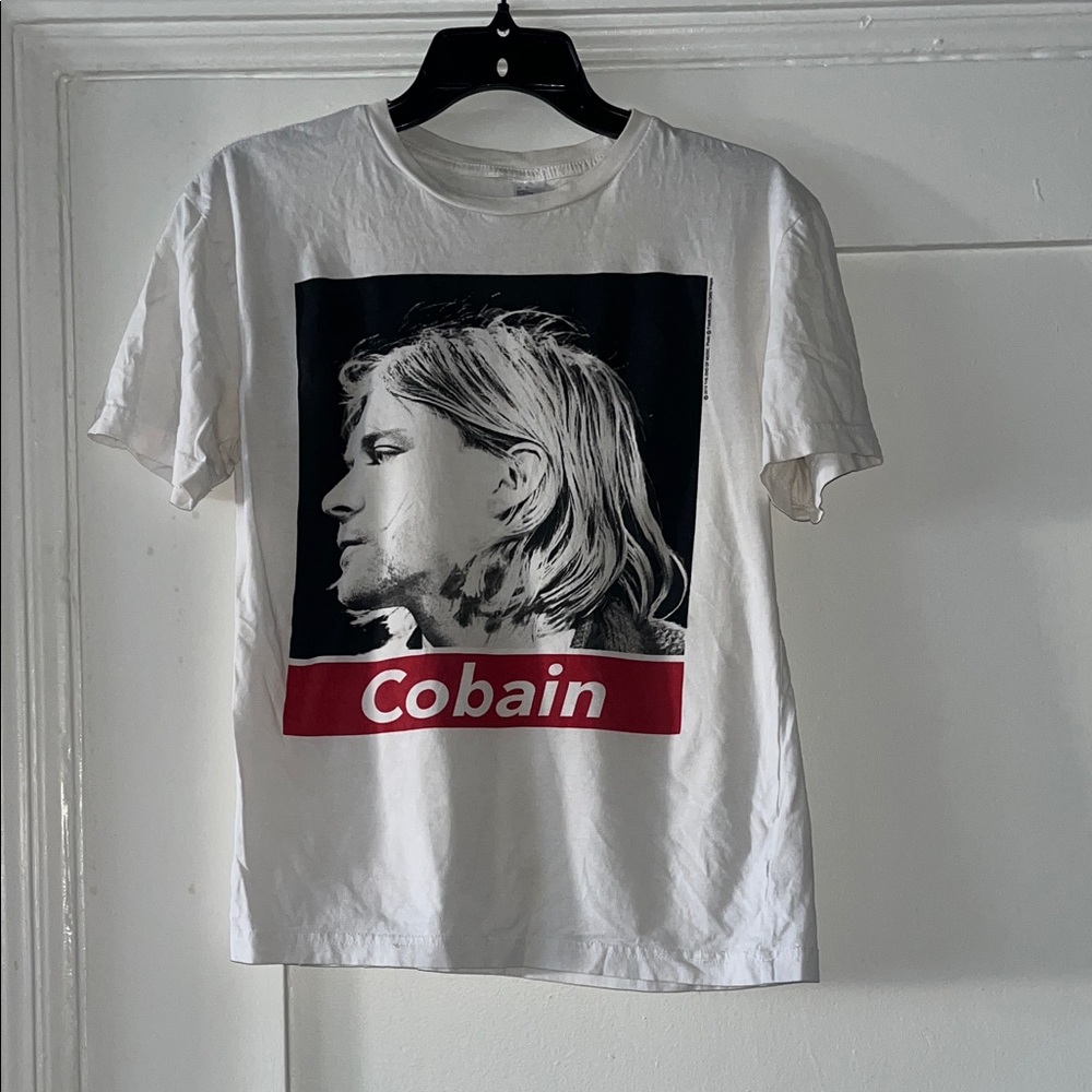 Cobain Graphic Tee in Black and White